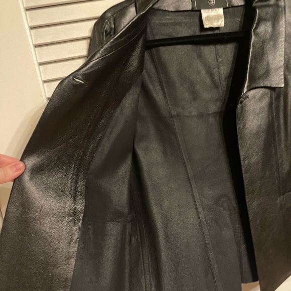 CHANEL Vintage 🌟LAMBSKIN Leather Jkt 100% AUTHENTIC - Picture 4 of 16